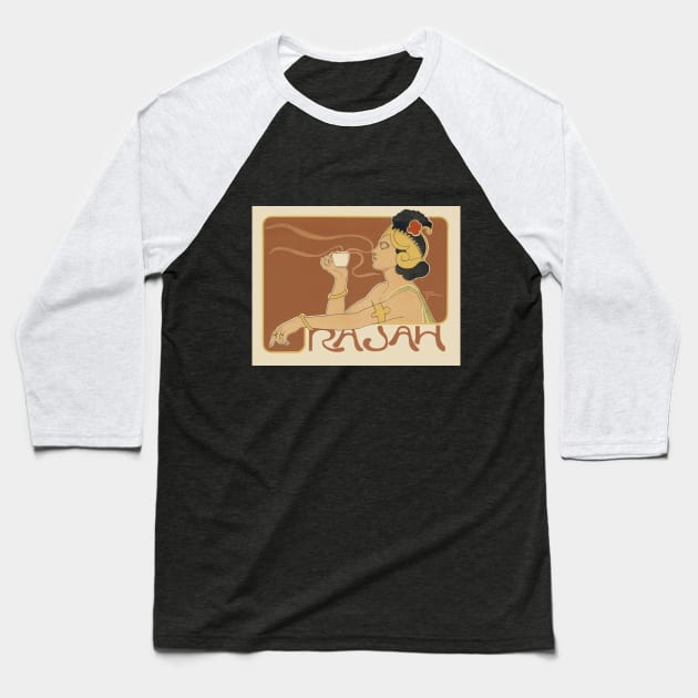 Cafe Rajah by Henri Meunier Baseball T-Shirt by MasterpieceCafe